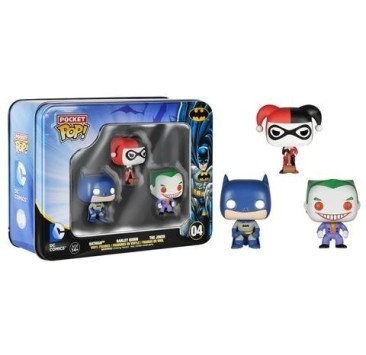 Funko DC Comics Pocket Pop Tin:  Batman, Joker, Harley Quinn (3pack)