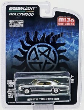 Greenlight Collectibles 1:64 Scale Limited Edition: Supernatural 1967 Chevrolet Impala Sport Sedan (CHASE)