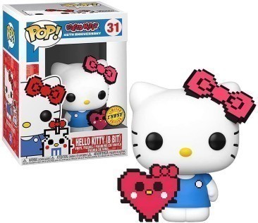 Funko Pop! Funko Pop! Sanrio Hello Kitty 45th Anniversary with 8-Bit Pink Bow and Heart Buddy (Ch...