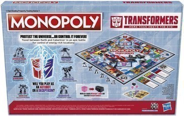 Transformers Edition Monopoly Board Game
