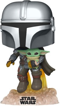 Funko Pop! Star Wars: The Mandalorian- The Mandalorian with The Child (Flying)
